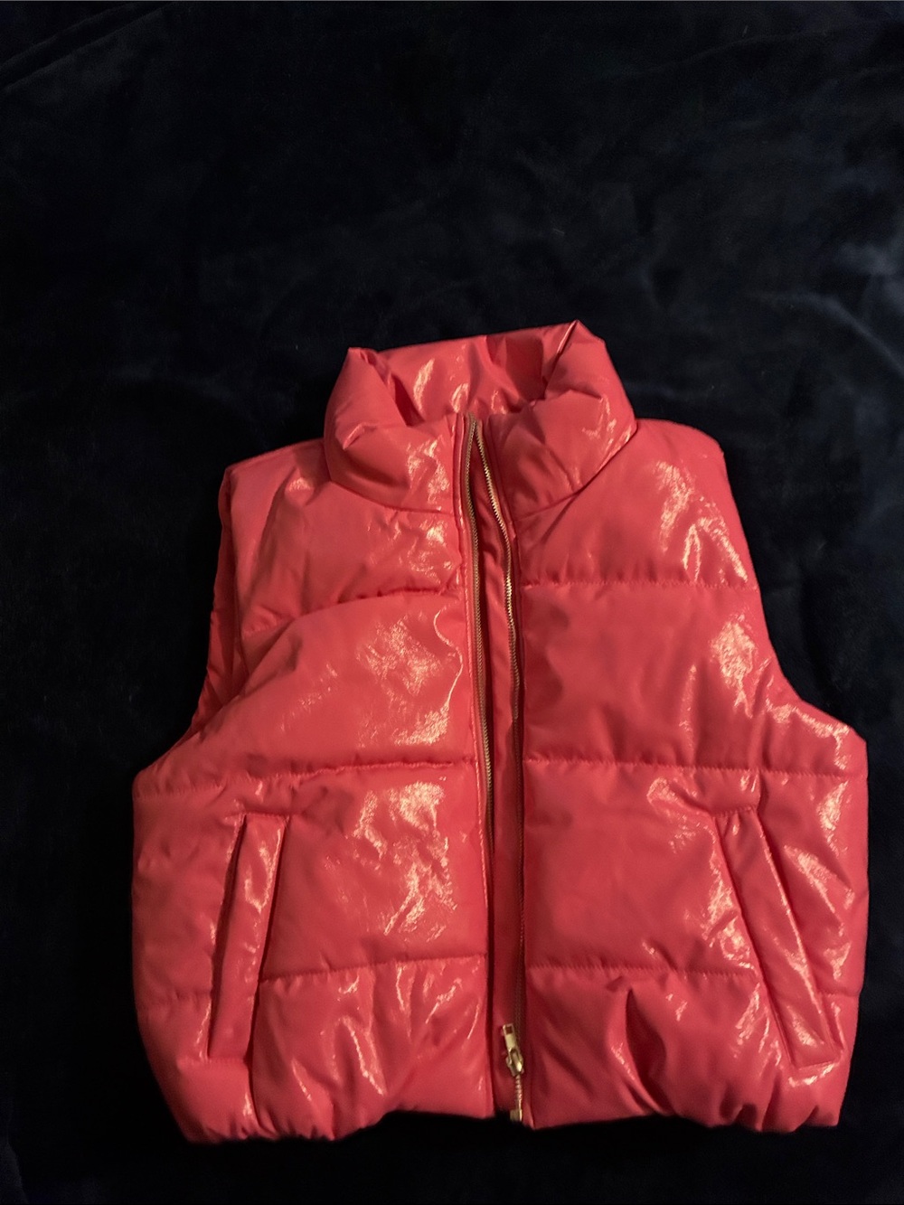 Ambiance Shiny Red Puffer Vest